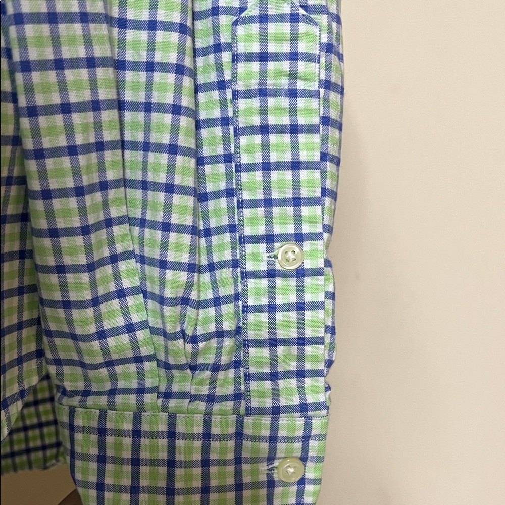 Ralph Lauren Blue and White Plaid Men's Shirt - Picture 8 of 10